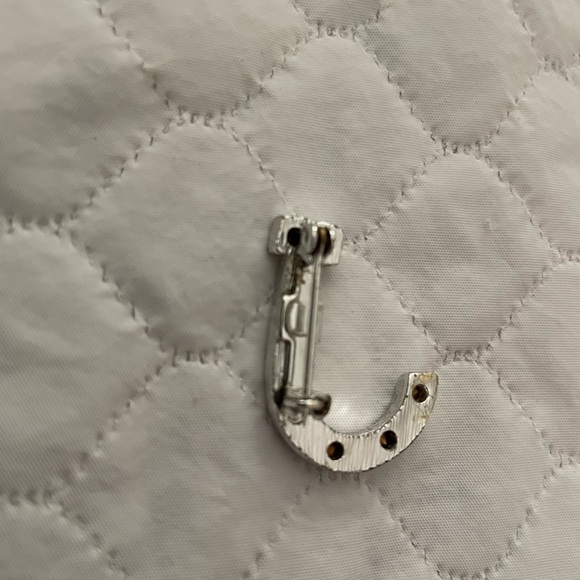 Rhinestone J Pin - Picture 3 of 4
